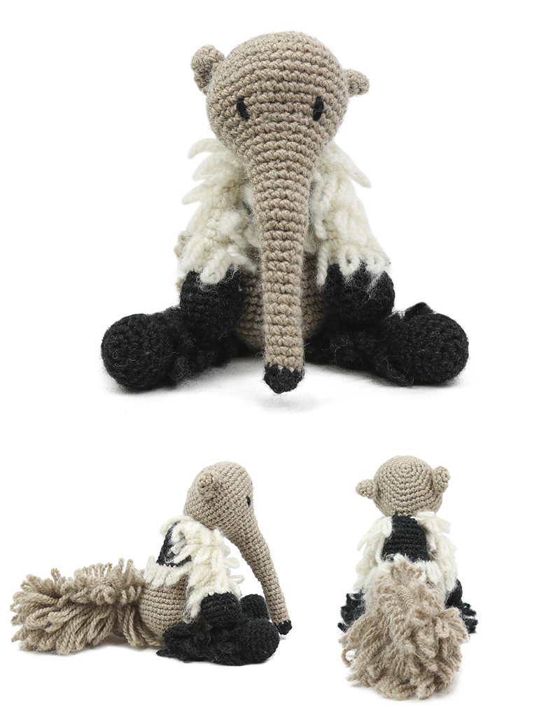 toft sid the giant anteater amigurumi crochet animal